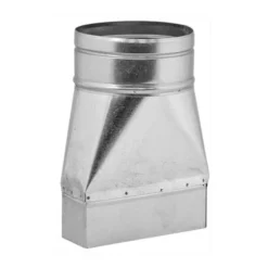 200 X 90 Mm Flachkanal Übergangsstück Symmetrisch Auf Ø 150 Mm