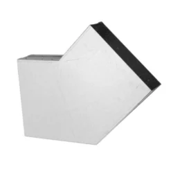 200 X 90 Mm Flachkanal Bogen 45° Waagerecht