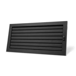 Lüftungsgitter Mit Beweglichen Lamellen Schwarz 450 X 220 Mm